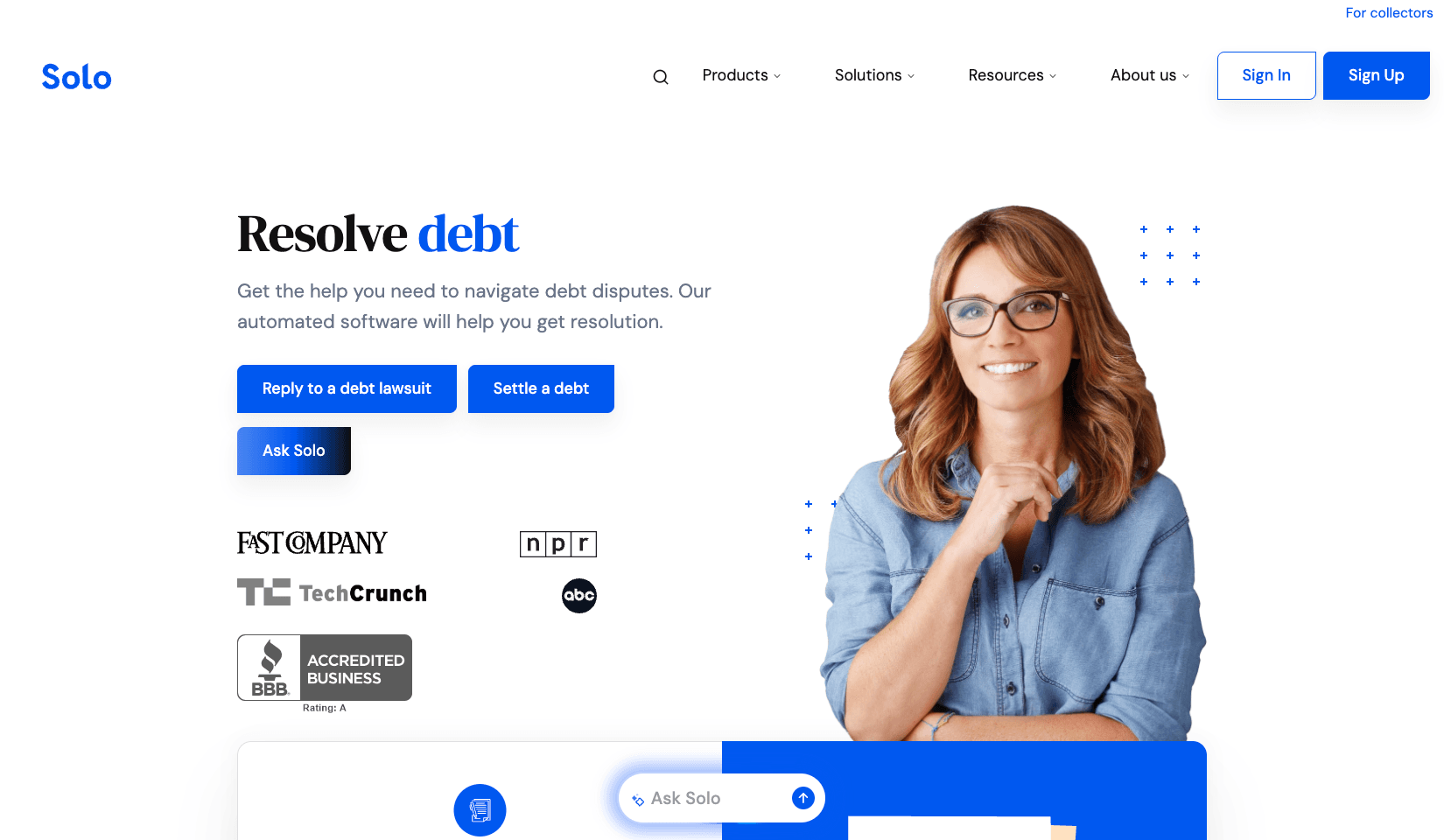 SoloSuit client website
